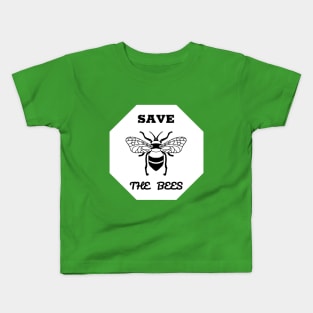 Save the BEES (Black and White version) Kids T-Shirt
